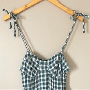 🌿 SOLD AE Tartan Tie Mini Dress